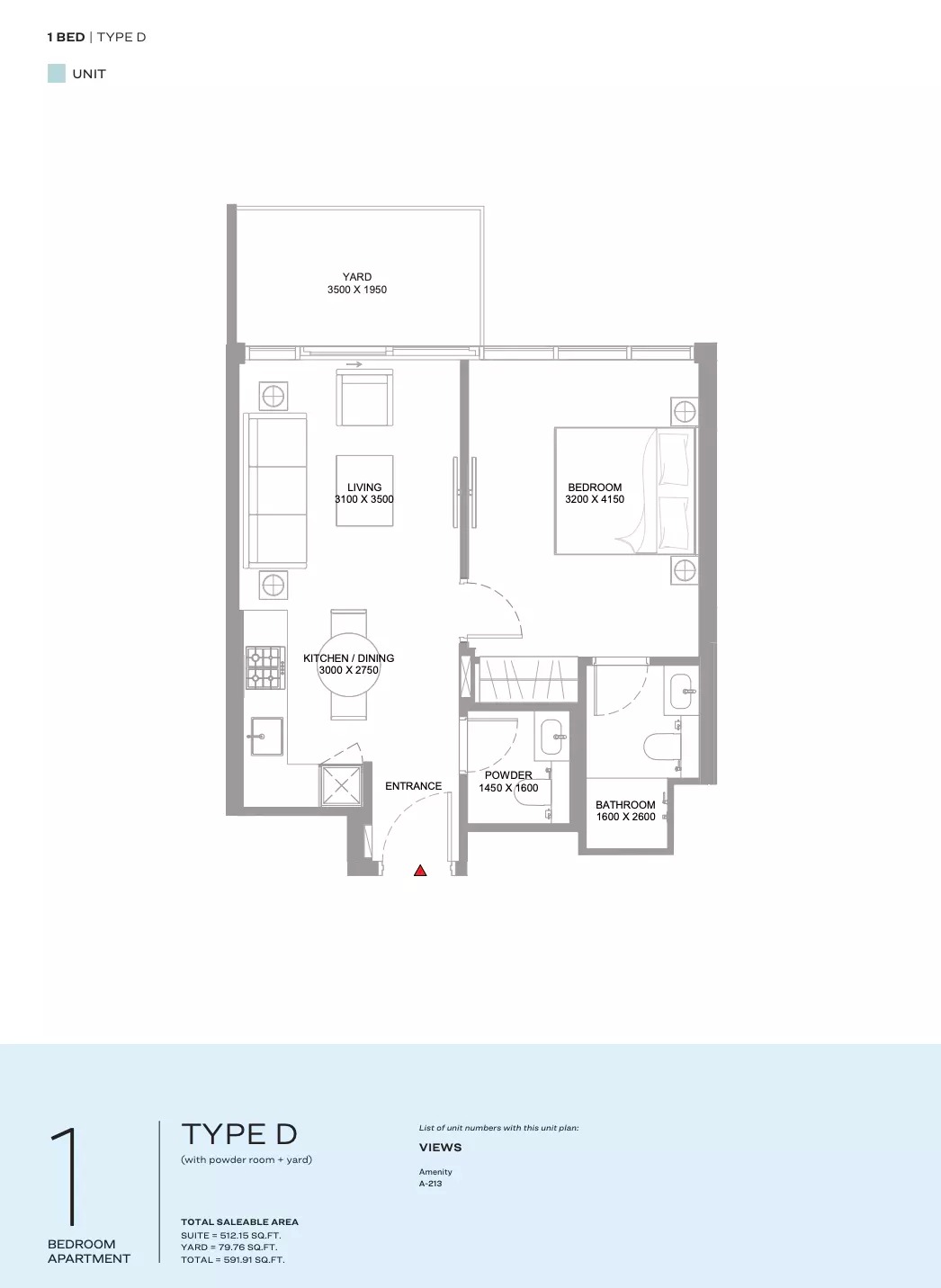 1 Bed 591 Sq. Ft. Apartment in Sobha Canalside Marina Residences