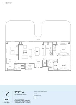 3 Beds 2173 Sq. Ft. Apartment in Sobha Canalside Marina Residences