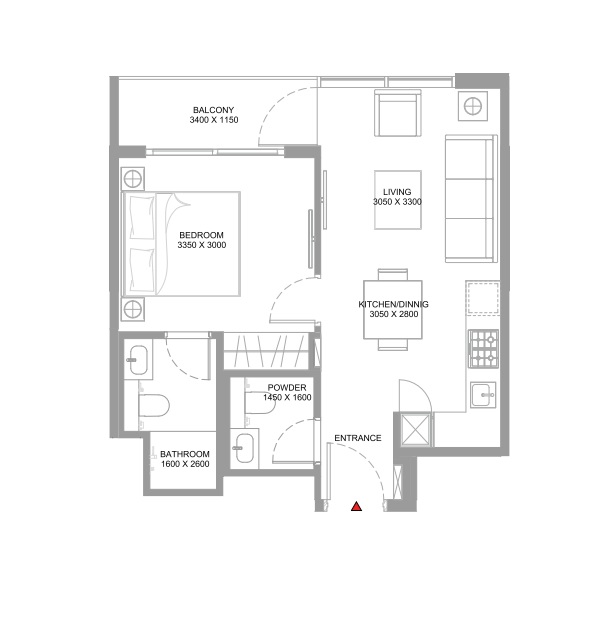 2 Beds 755 Sq. Ft. Apartment in Sobha Coastline Beach Residences