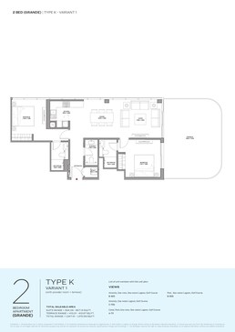 2 Beds 1370 Sq. Ft. Apartment in Sobha Coraline Beach Residences