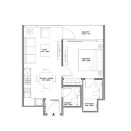 1 Bed 515 Sq. Ft. Apartment in Sobha Delphine Beach Residences