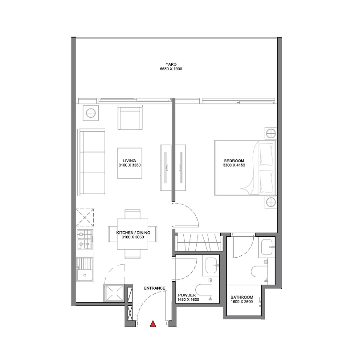 1 Bed 665 Sq. Ft. Apartment in Sobha Delphine Beach Residences