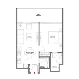 1 Bed 665 Sq. Ft. Apartment in Sobha Delphine Beach Residences