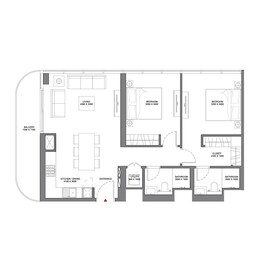 2 Beds 807 Sq. Ft. Apartment in Sobha Delphine Beach Residences