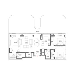 3 Beds 2160 Sq. Ft. Apartment in Sobha Delphine Beach Residences