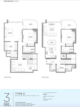 3 Beds 2053 Sq. Ft. Apartment in Sobha Florine Beach Residences