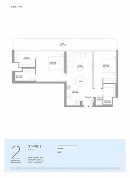 2 Beds 1071 Sq. Ft. Apartment in Sobha Pierside Marina Residences