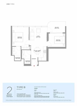 2 Beds 689 Sq. Ft. Apartment in Sobha Pierside Marina Residences
