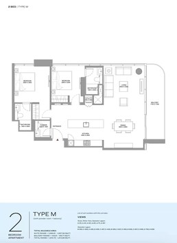 2 Beds 1493 Sq. Ft. Apartment in Sobha Pristine Beach Residences