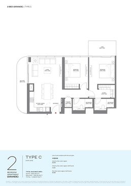 2 Beds 1068 Sq. Ft. Apartment in Sobha Selene Beach Residences