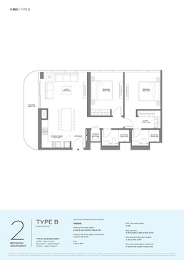 2 Beds 990 Sq. Ft. Apartment in Sobha Selene Beach Residences