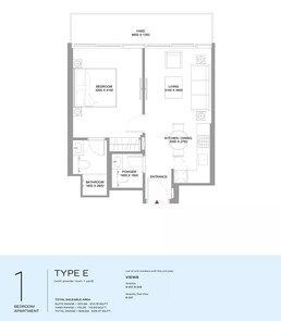 1 Bed 627 Sq. Ft. Apartment in Sobha Yachtside Marina Residences