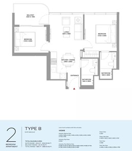 2 Beds 686 Sq. Ft. Apartment in Sobha Yachtside Marina Residences