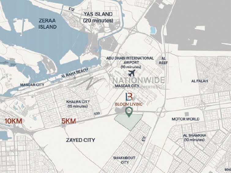 Bloom Living Townhouse for Sale, Zayed City (Khalifa City C), Abu Dhabi